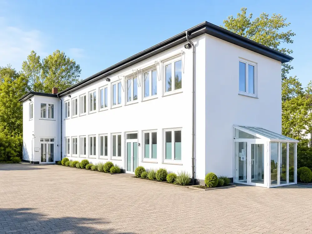 Einladender Eingang der City Church